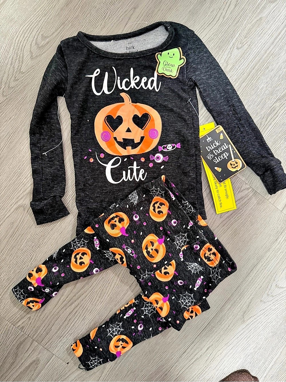 Sierra Halloween Pumpkin Pajama Set Baby 3-6M NWT